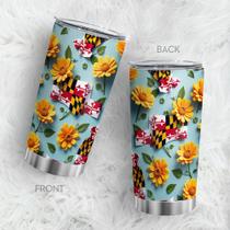 Caneca de café Tumbler Oasisdream 600 ml com estampa floral 18/8 SS Caneca de café Tumbler Oasisdream 600 ml com estampa floral 18/8 SS