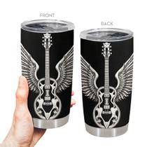 Caneca de café Tumbler Oasisdream 600ml com estampa de guitarra Caneca de café Tumbler Oasisdream 600ml com estampa de guitarra