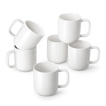 Caneca de Café vancasso 355 ml - Conjunto com 6 unidades Branca, Apta para lavalouças e microondas Caneca de Café vancasso 355 ml - Conjunto com 6 unidades Branca, Apta para lavalouças e microondas