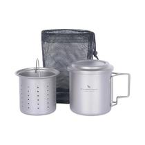 Caneca De Camping Ultralight Em Titânio 420ml Copo Portátil Para Água E Café Com Filtro Para