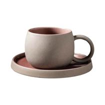 Caneca de Cerâmica 300ml para Latte, Cappuccino e Suco - com Prato