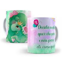 Caneca de Cerâmica 325ml Dinossauro Motivacional
