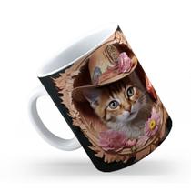 Caneca de Cerâmica 325ml Gatos e Dogs 3D