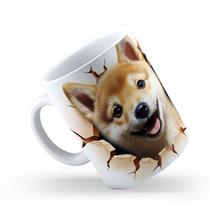Caneca de Cerâmica 325ml Gatos e Dogs 3D