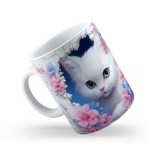 Caneca de Cerâmica 325ml Gatos e Dogs 3D