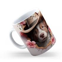 Caneca de Cerâmica 325ml Gatos e Dogs 3D