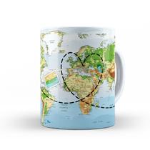 Caneca de Cerâmica 325ml Mapas do Mundo