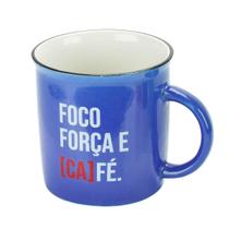 Caneca De Cerâmica 330Ml Frases Café Bom Dia