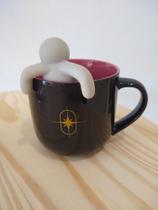 Caneca de Cerâmica 350ml com Infusor de Chá - Chá de Amor Próprio
