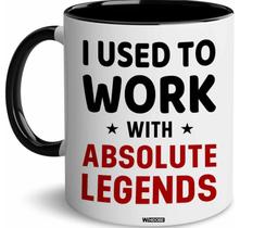Caneca de cerâmica Absolute Legends I Used to Work com 350 ml
