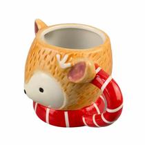 Caneca de cerâmica Ado Cute Squirrel Candy Cane Handle 350ml Caneca de cerâmica Ado Cute Squirrel Candy Cane Handle 350ml