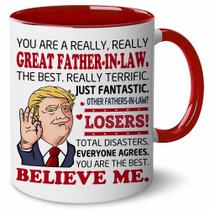 Caneca de cerâmica BECHUSKY para sogro, presente de Natal de 325 ml