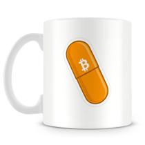 Caneca de Cerâmica Bitcoin Pills - 325ml