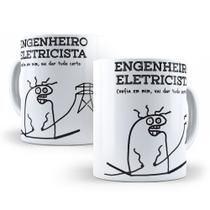 Caneca de Cerâmica Branca 325ml Flork Profissões Caneca de Cerâmica Branca 325ml Flork Profissões