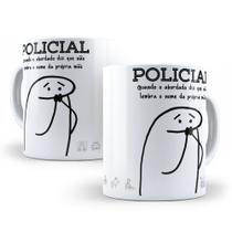 Caneca de Cerâmica Branca 325ml Flork Profissões Caneca de Cerâmica Branca 325ml Flork Profissões