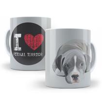 Caneca de Cerâmica Branca 325ml I Love Pet