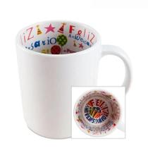 Caneca de Cerâmica Branca com Interior Feliz Aniversário 325ML