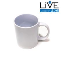 Caneca De Cerâmica Branca LIVE Para Sublimação 325ml Caneca De Cerâmica Branca LIVE Para Sublimação 325ml