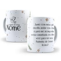 Caneca de Cerâmica Branca Personalizada 325ml Tema Crisma