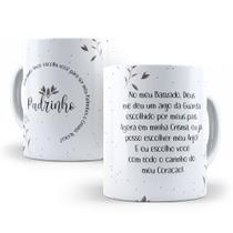 Caneca de Cerâmica Branca Personalizada 325ml Tema Crisma