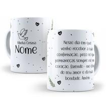 Caneca de Cerâmica Branca Personalizada 325ml Tema Crisma