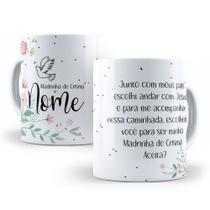 Caneca de Cerâmica Branca Personalizada 325ml Tema Crisma