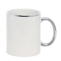 Caneca de Cerâmica C/ alça Prata 325ML Caneca de Cerâmica C/ alça Prata 325ML