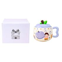 Caneca de Cerâmica c/ Tampa Maçã Rosa Lilás Laranja Verde 300ml Café da Manhã Chá Bebidas Quentes Mesa Posta Presente Fruta Decorativa Fofa - Caneca de Cerâmica c/ Tampa Maçã Rosa Lilás Laranja Verde 300ml Café da Manhã Chá Bebidas Quentes Mesa Posta Presente Fruta Decorativa Fofa -