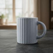 Caneca De Cerâmica Canelada Textura Granilite Café Chá 85ml COR:Cinza Caneca De Cerâmica Canelada Textura Granilite Café Chá 85ml COR:Cinza
