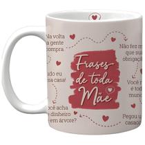 Caneca de Cerâmica CK7593 Frases de Mãe 330ML para Bebidas Quentes e Frias Vermelho Clink Caneca de Cerâmica CK7593 Frases de Mãe 330ML para Bebidas Quentes e Frias Vermelho Clink