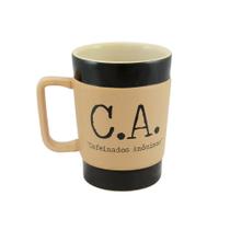 Caneca De Cerâmica Coffee To Go 300Ml C.A. Mondoceram