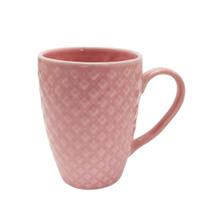 Caneca De Cerâmica Colorida Vermelha 300ml Com alça Para tomar café e Chá Xicara Copo Minimalista
