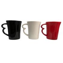 Caneca de Cerâmica com Alça em Coração oxford 330ml