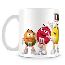 Caneca de Cerâmica com Estampa de Chocolates M&Ms - 325ml