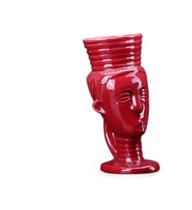 Caneca de Cerâmica com Gravura - Mulher Havaiana, Maori e Indiana - Estilo Hollywood (Vermelho)