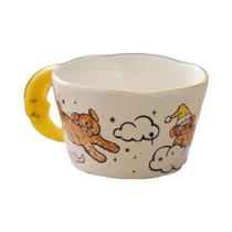 Caneca De Cerâmica Com Padrão De Joaninha E Cachorro, 300ml, Com Alça Em Forma De Lua, Para Café E