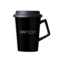 Caneca de Cerâmica com Tampa Stay Cozy Moncloa Preta 300ml Caneca de Cerâmica com Tampa Stay Cozy Moncloa Preta 300ml