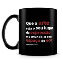 Caneca de Cerâmica com Trechos de Poesia - Tom de Poesia - 325ml