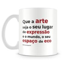 Caneca de Cerâmica com Trechos de Poesia - Tom de Poesia