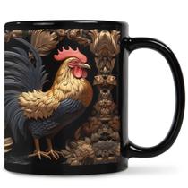 Caneca De Cerâmica De Halloween De Galo De Metal Assustador 11 Onças Reutilizável Com Aderência