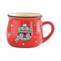 Caneca de Cerâmica de Natal com Desenhos Animados - Ideal para Café ou Leite