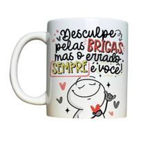 Caneca de Cerâmica - Desculpe pelas brigas, mas o errado é sempre você - Flork meme namorados