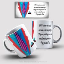 Caneca de Cerâmica Dia dos Pais "Pai é aquele que cuida"