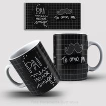 Caneca de Cerâmica Dia dos Pais "Pai meu melhor Amigo"