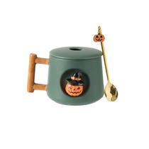 Caneca de cerâmica DihoClub Adorable 3D Pumpkin Head 420ml com tampa Caneca de cerâmica DihoClub Adorable 3D Pumpkin Head 420ml com tampa