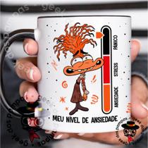 Caneca de Cerâmica Divertidamente Novas Emoções Alegria Raiva Medo Tristeza
