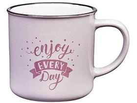 Caneca De Cerâmica Enjoy Roxa 310 Ml - Etilux Caneca De Cerâmica Enjoy Roxa 310 Ml - Etilux