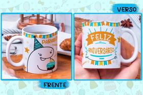 Caneca de Ceramica - Feliz Aniversário Meme flork