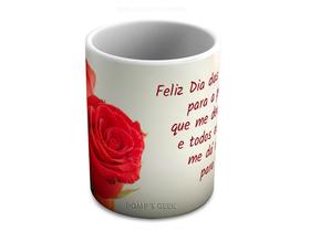 Caneca de Ceramica Feliz dias das Mães 325 Ml
