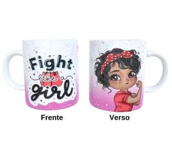 Caneca de Cerâmica - Fight Like a Girl Bonequinha mod 1